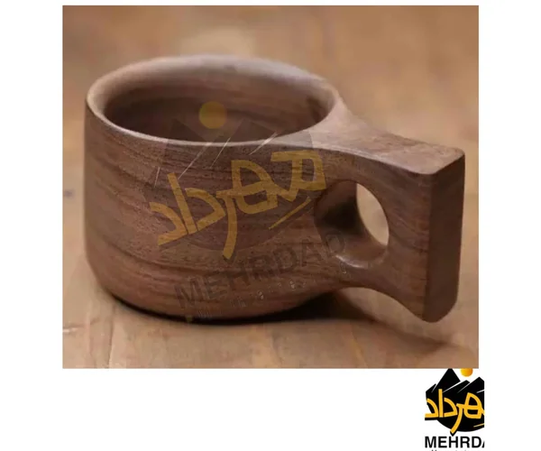 لیوان چوبی کوکسا | تک سوراخ | دسته کوچک